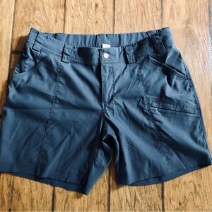 Duluth Trading Co Women’s Dry on the Fly 7” Charcoal Nylon Shorts  UPF 50 +